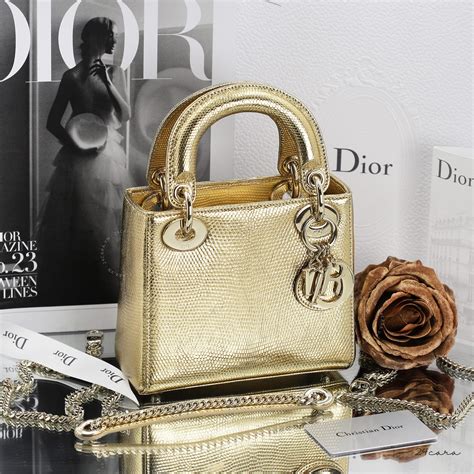 gold dior bag|Dior lady bag price.